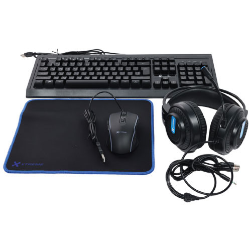 XTREME K502C RGB BACKLIT USB-BANGLA COMBO BLACK KEYBOARD, MOUSE, HEADPHONE & MOUSE PAD